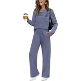 New Arrival 🔥Women's Crew Neck Top & Drawstring Pants Set