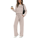 New Arrival 🔥Women's Crew Neck Top & Drawstring Pants Set