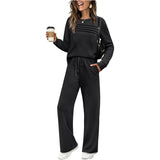 New Arrival 🔥Women's Crew Neck Top & Drawstring Pants Set